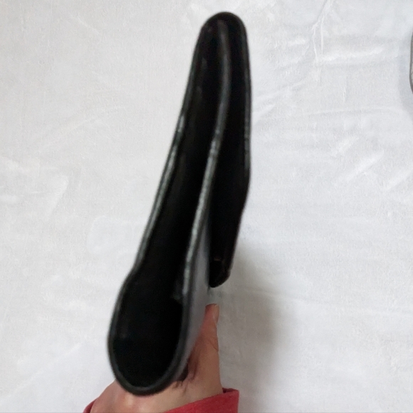 Vintage Coach Black Smooth Glove Leather Long 90's Snap Closure Wallet - Picture 13 of 16